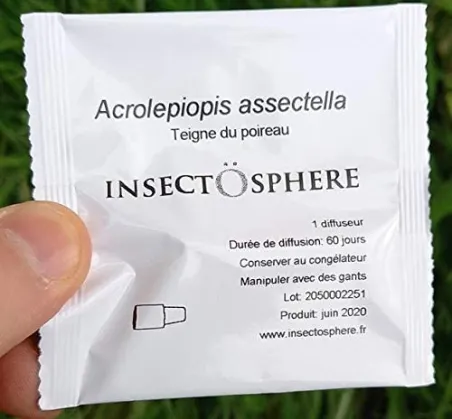 INSECTOSPHERE 2 Capsules de phéromone Anti teigne du poireau (Acrolepiopsis assectella)