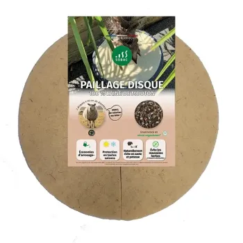 Disques de paillage en laine de mouton – 2 disques Ø40 cm Sobac | Paillage naturel et nourrissant